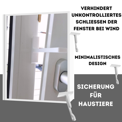 Quality Collection | Fensterfeststeller für Kippfenster | Fensterstopper | 4er-Set | Weiß | Robuste Sicherung für Kippfenster | Einfache stabile Montage | Ideal für Zuhause und Büro