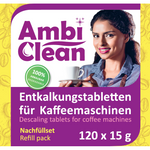 120 Nachfüllpack- Entkalker-Tabletten für Kaffeevollautomat, Kaffeemaschine & mehr 120x15 g | 1800 g