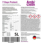 AmbiClean 7 Days Protect - Langzeit Flächen Desinfektionsmittel - Konzentrat 5L = 500 Liter Desinfektion - Bakterizid Levurozid Viruzid