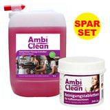 AmbiClean SPAR-SET , Reinigungstabletten (240x2 g | 480 g), Flüssigentkalker (5L)
