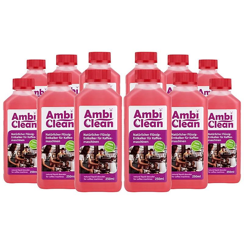 AmbiClean Flüssig-Entkalker für Kaffeevollautomaten etc. - 12x250 ml | 3000 ml - Ambideluxe GmbH