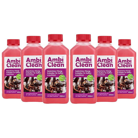 AmbiClean Flüssigentkalker für Kaffeevollautomaten etc. 6x250 ml | 1500 ml - Ambideluxe GmbH